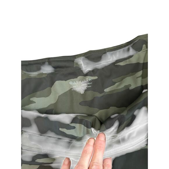 Athleta Ultimate Camo 7/8 Tight Leggings Green Stash Pocket Plus Size 3X - Picture 6 of 8